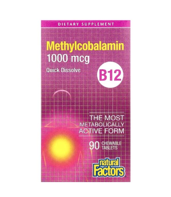 18d02a29-a363-407d-8201-54f8563483c0 Natural Factor Methyl B12: 1000mcg, 90 Tablets