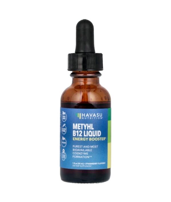 HAVASU Methyl B12 Liquid, Strawberry, 1 fl oz (30 ml)