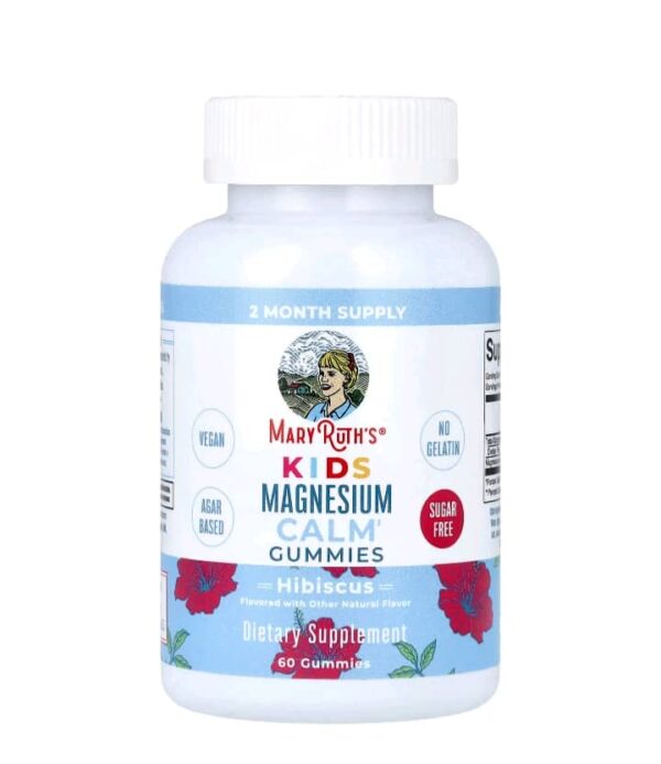 MaryRuth's Kids Magnesium Calm Gummies, Hibiscus, 60 Gummies