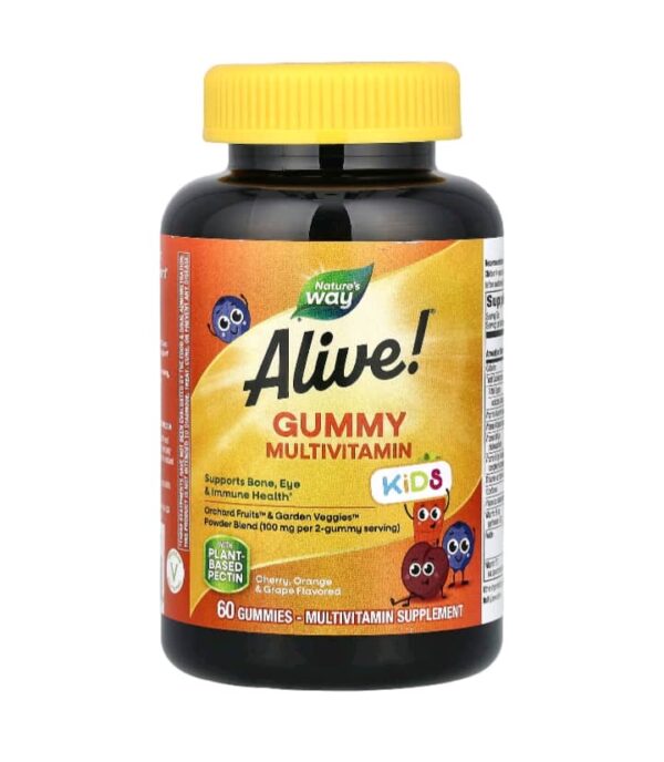 f8b7632f-b03f-4c2a-9e90-1c95263da0eb Nature's Way: Alive! Kids, Gummy Multivitamin, Cherry, Orange & Grape, 60 Gummies